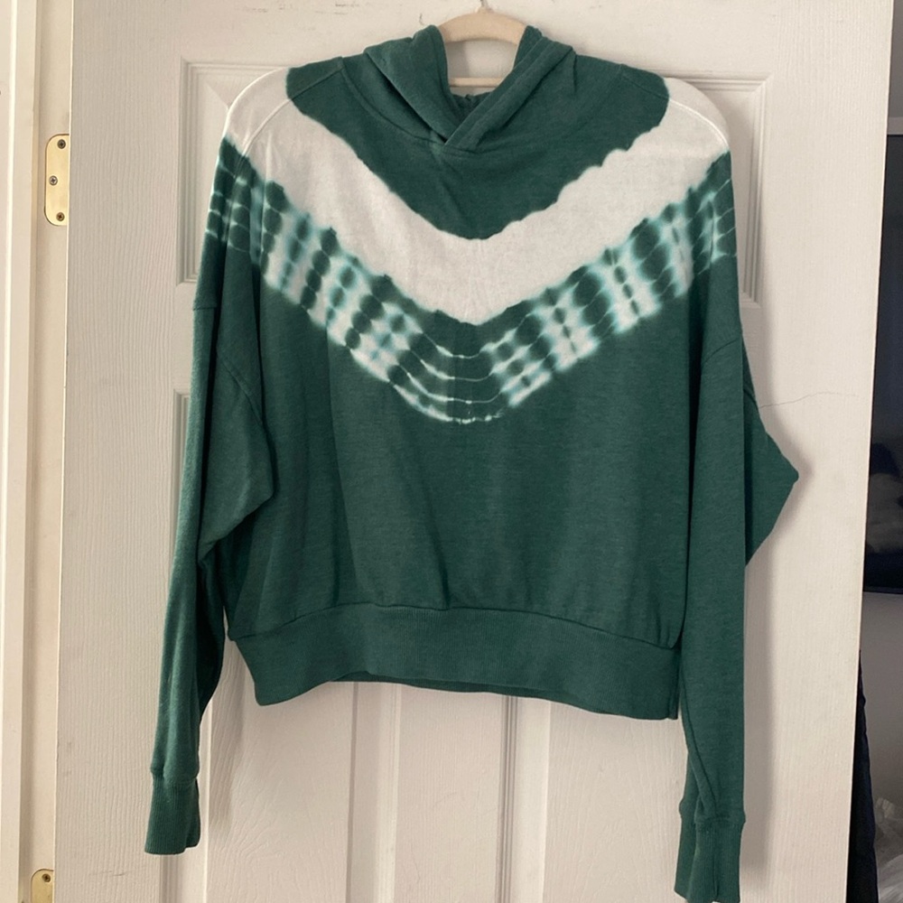 Lounge Green Tie Dye Hoodie